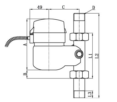光(guāng)電直讀(du)遠傳水(shuǐ)表外形(xíng)尺寸圖(tu)