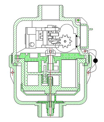 容積式水表(biao)(尼龍塑殼)原理(lǐ)圖